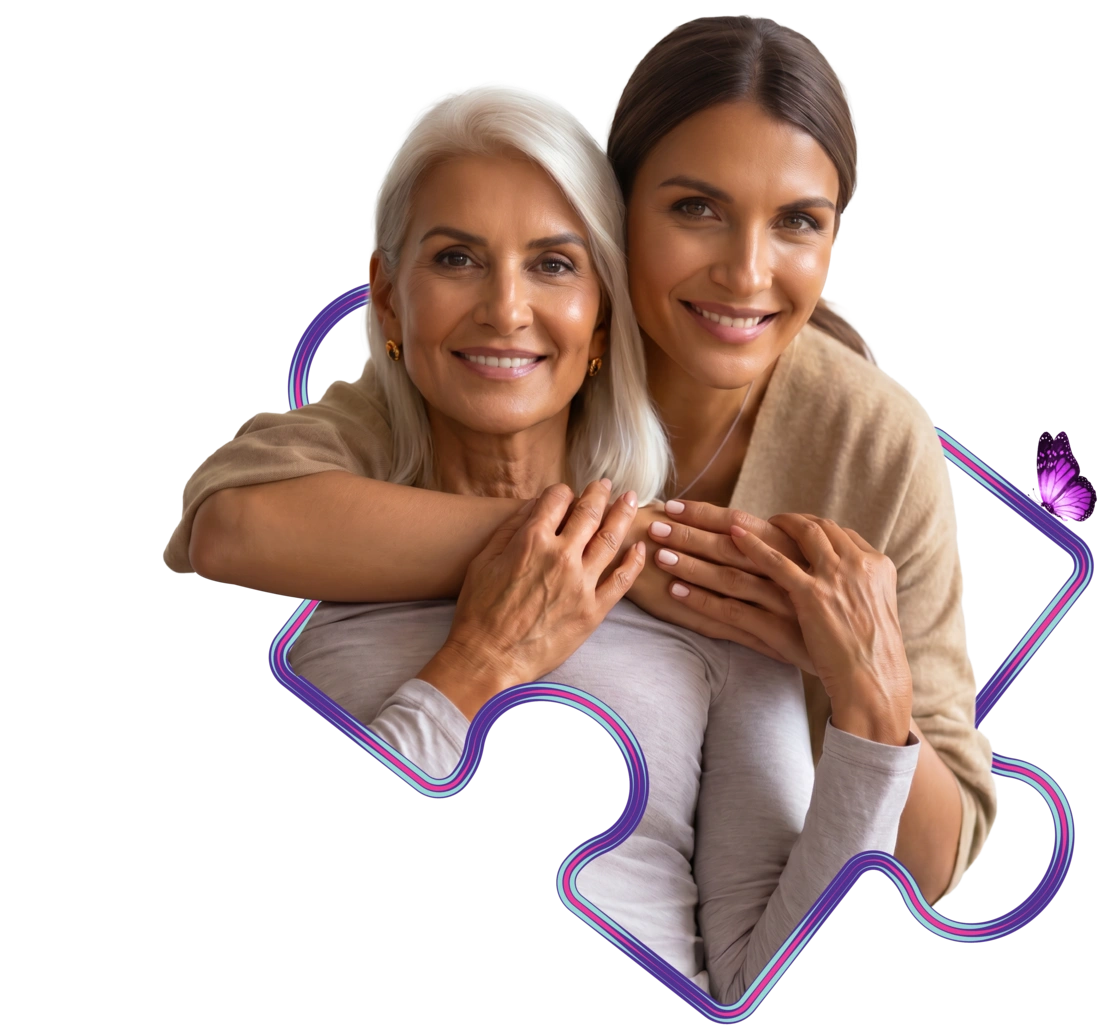 Women smiling