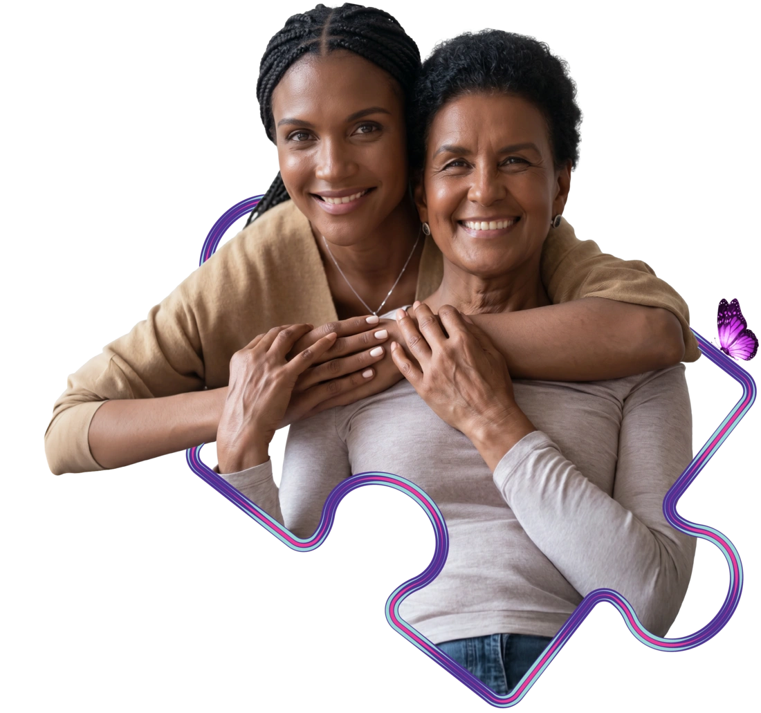 Women smiling