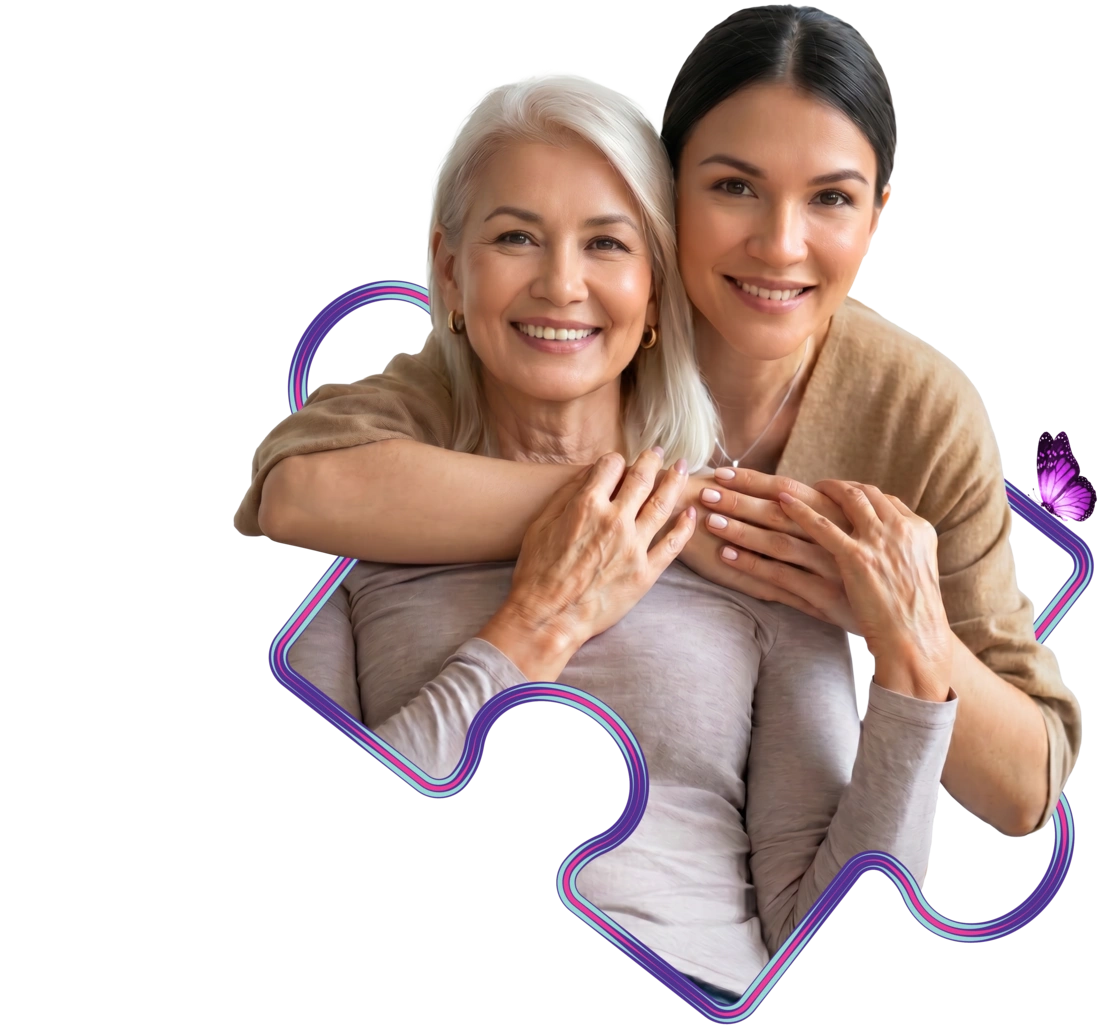Women smiling