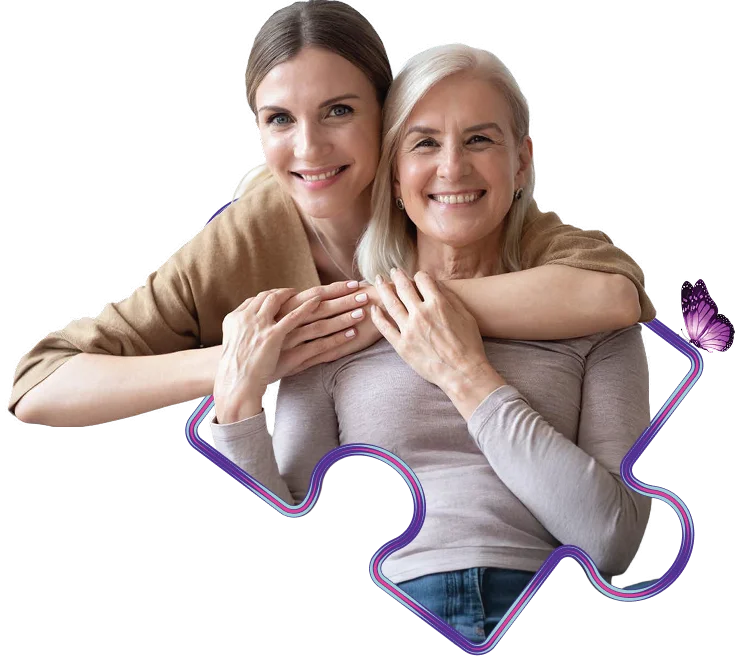 Women smiling