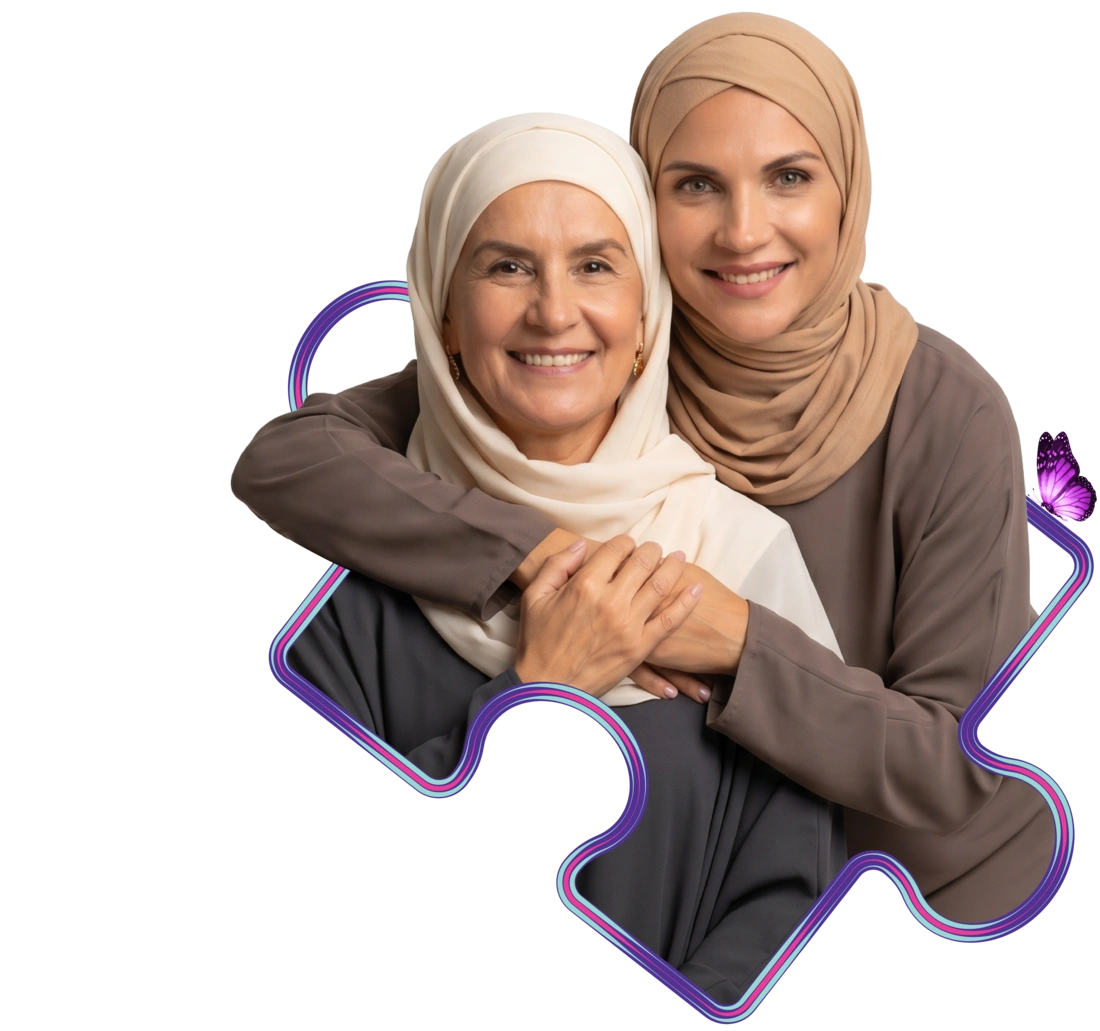 Women smiling
