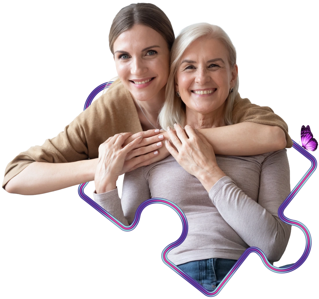 Women smiling